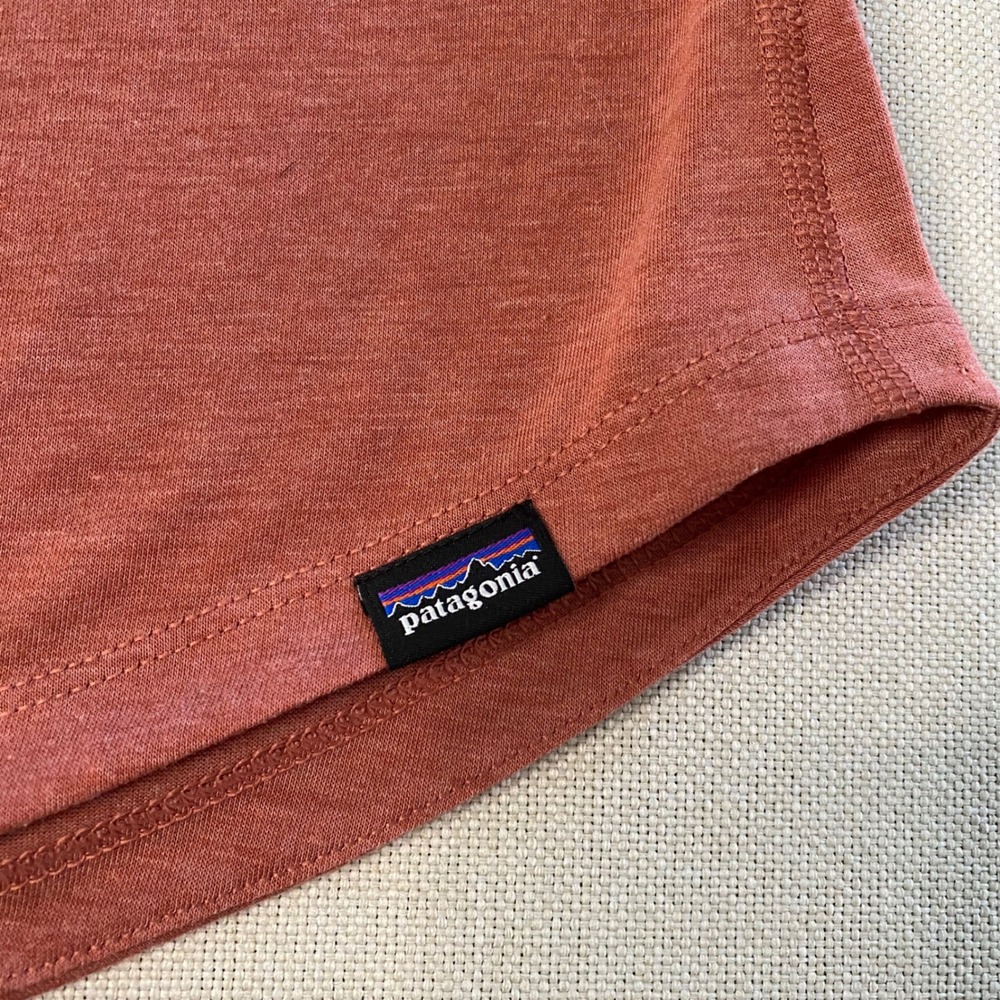 Patagonia Capilene Cool Trail Shirt Womens Large Pink Terracotta Heather Tee - Picture 3 of 5